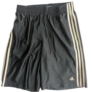Adidas Shorts Mens Large Navy 3 Stripe Athletic Gym Running 9" Inseam